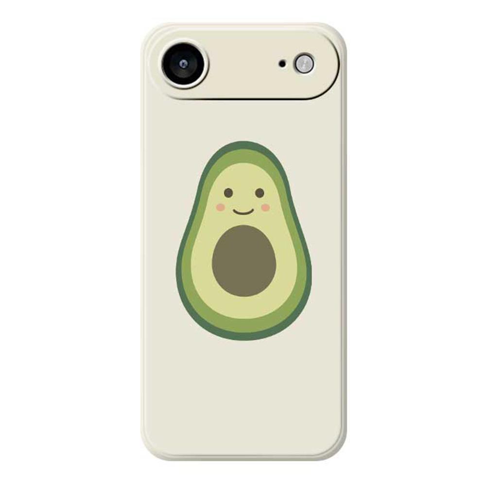 For iPhone 17 Air Case Cute Avocado Pattern Printing Straight Edge TPU Phone Back Cover