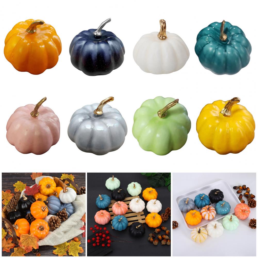 Halloween Foam Pumpkins Artificial Pumpkin Decorations Foam Pumpkins for Fall Wedding Halloween Decor Set of 12 for Thanksgiving