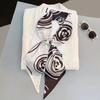 Luxury Design Long Silk Scarf Women Summer Fashion Bag Handle Ribbon Ladies Horse Print Headband Small Hair Scarves Female