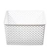 Rectangular Decorative Storage Baskets 2 Pack with Cut-Out Handles Ideal Organizing Household Items Toys Garage Supplies