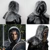 Викингов Искусственный Мех Шаль Плащ Воина Ренессанса LARP Косплей Костюм Средневекового Рыцаря Мантия Накидка на Плечи Воротник