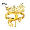 Golden Napkin Rings for Wedding Christmas Deer Ring, Alloy Elk Holder, Holiday Themed Holders Ring Winter Party Festive Dining Table Decoration Dinner