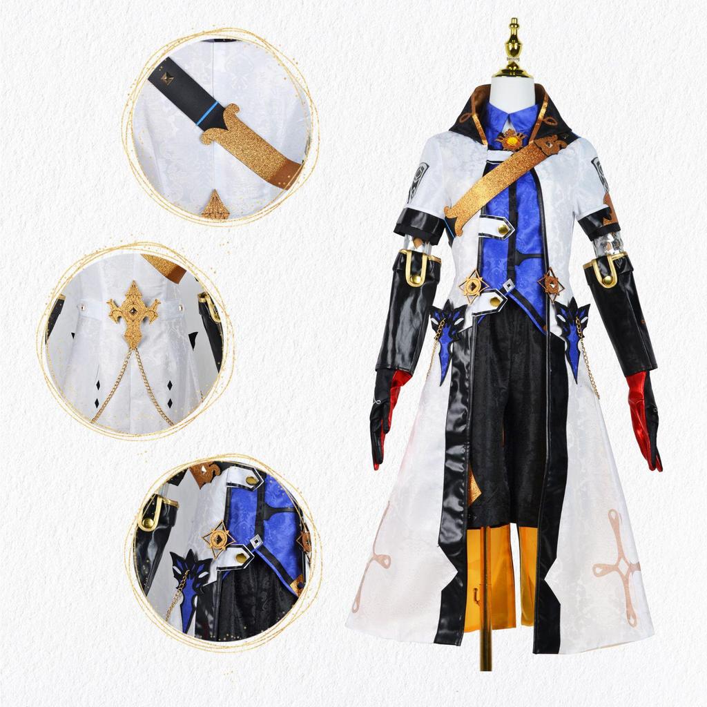 Genshin Impact Albedo Cosplay Costume Set: Anime Game Role-Playing Outfit