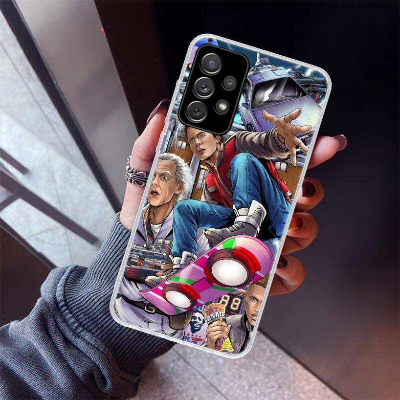 Back To The Future DeLorean Time Machine Phone Case For Samsung Galaxy A17 A57 A37 A16 A26 A36 A56 A15 A25 A35 A55 A14 A13 A54 A
