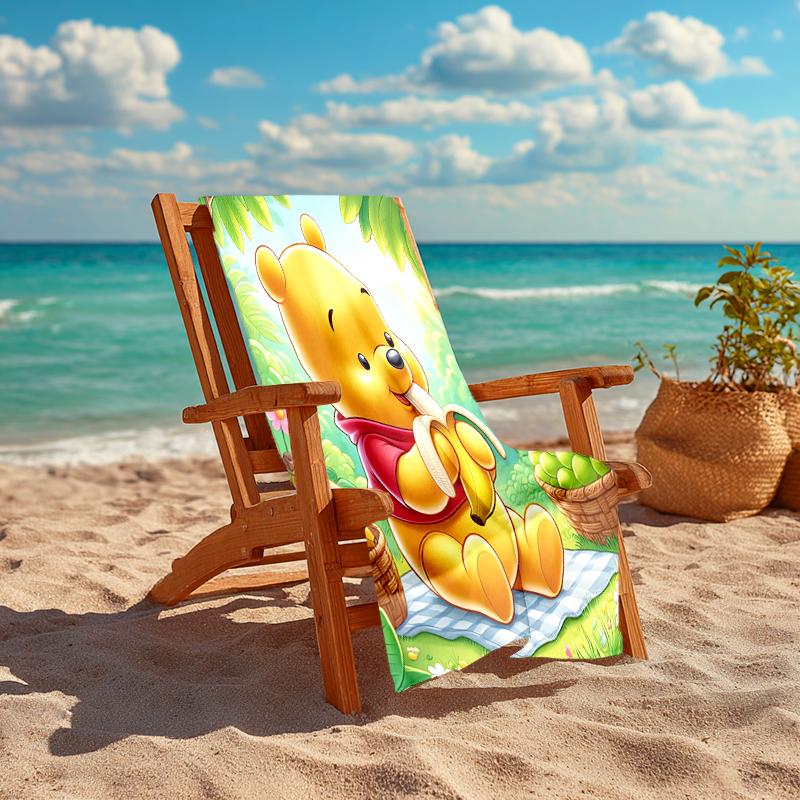 1Pc Piglet'S Picnic Woods Beach Towel, Quick Dry, Multi-Use for Beach Pool Gym Yoga Home Travel, Christmas, Halloween, Xmas Gift S929359