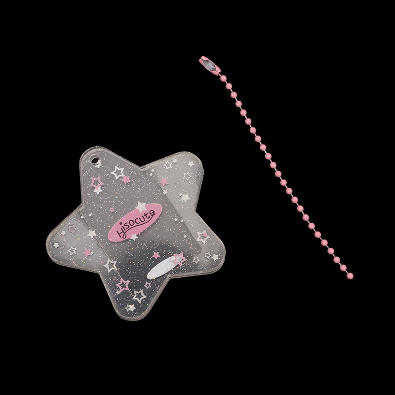 Модный жесткий держатель для карт, простая пятиконечная звезда, студенческий однодюймовый удостоверение личности, декоративный брелок с подвеской