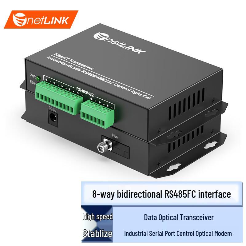 netLINK Industrial Serial Data Fiber Optic Transceiver