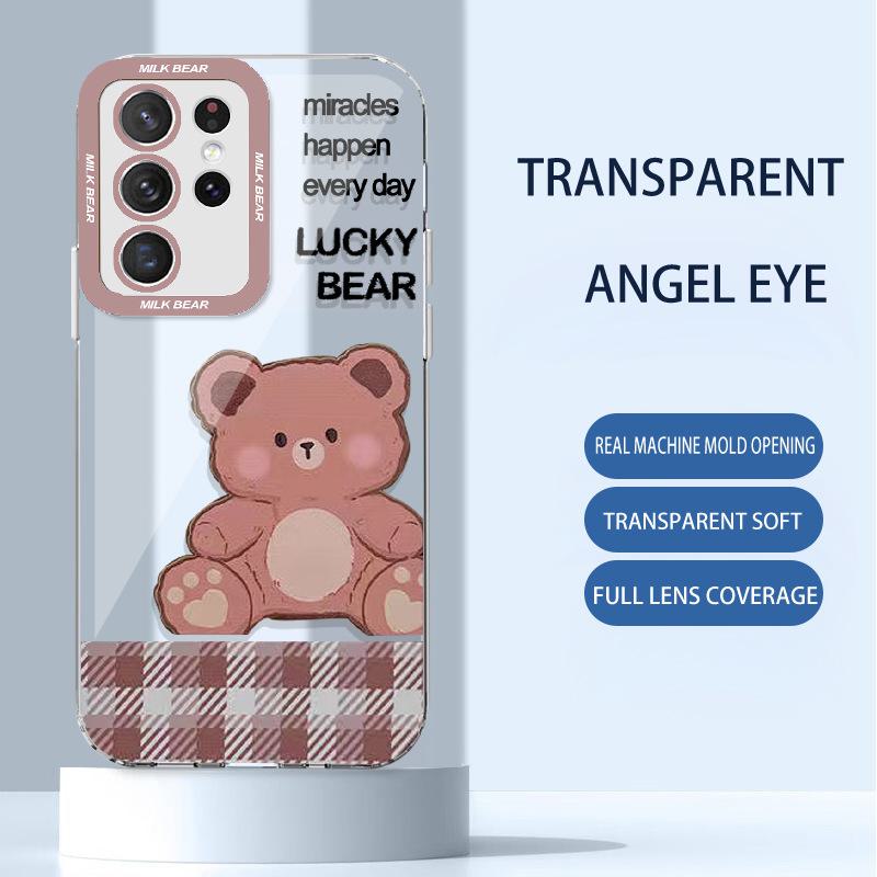 Samsung S23pulsluck Bear 22Ultra All-Inclusive A55 Прозрачный 13 Creative FE Niche Pro Чехол