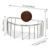 Wall Mounted Suction Cup Storage Rack Hollow-out Stainless Steel Bathroom Organizer Shelf Detachable Reusable Tissue Holder Home