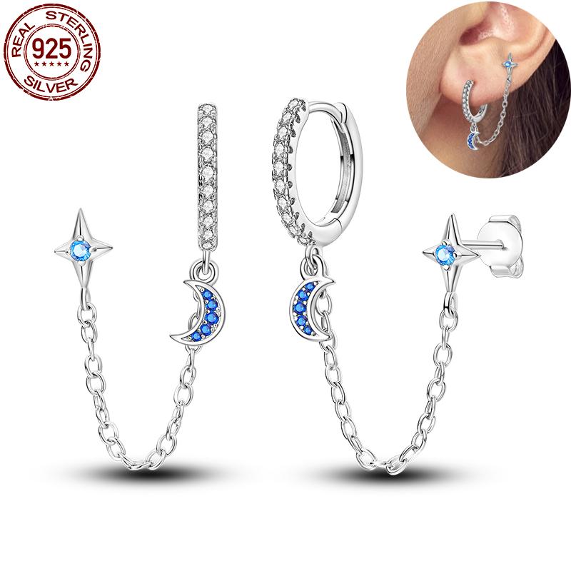 Sell 925 Silver Glow in the Dark Earrings Fit Charms Hoop Earrings For Women Stud Earring Fine Jewelry