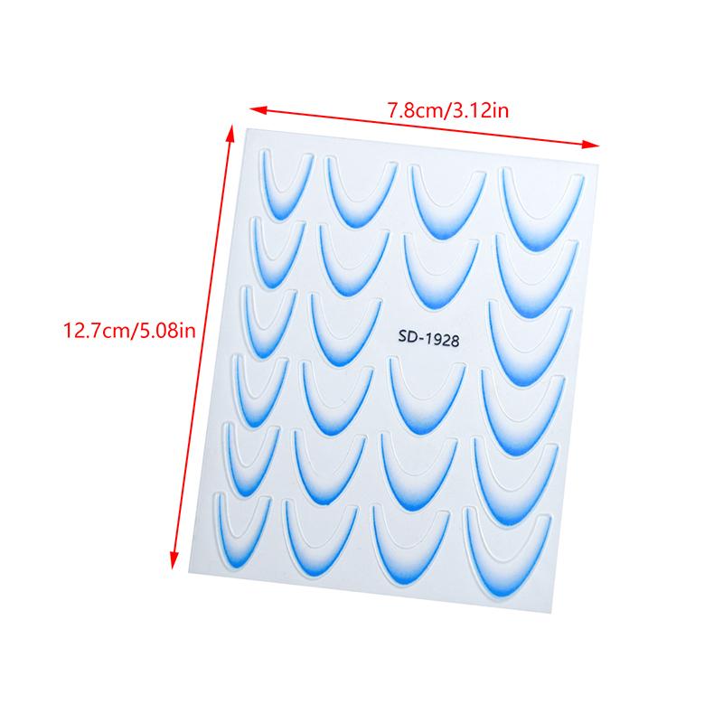 Французские линии 3D наклейки для ногтей розовые, красные, черные, зеленые, оранжевые Y2K самоклеящиеся слайдеры маникюр Y2K французский нейл-арт декоративная наклейка
