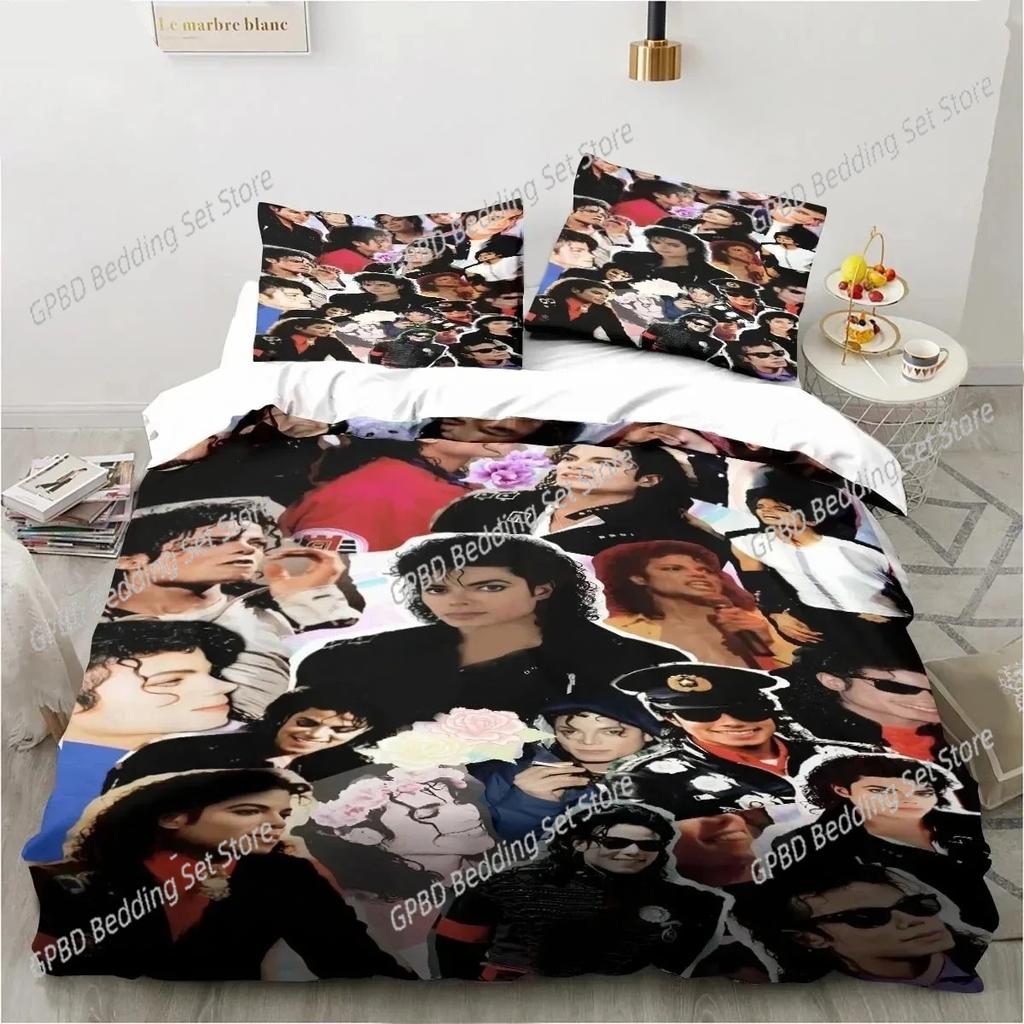 3D Printing Michael Jackson Comfortable Duvet Quilt Cover Pillowcase Bedding Set Children Bedroom Decoration Home Textile