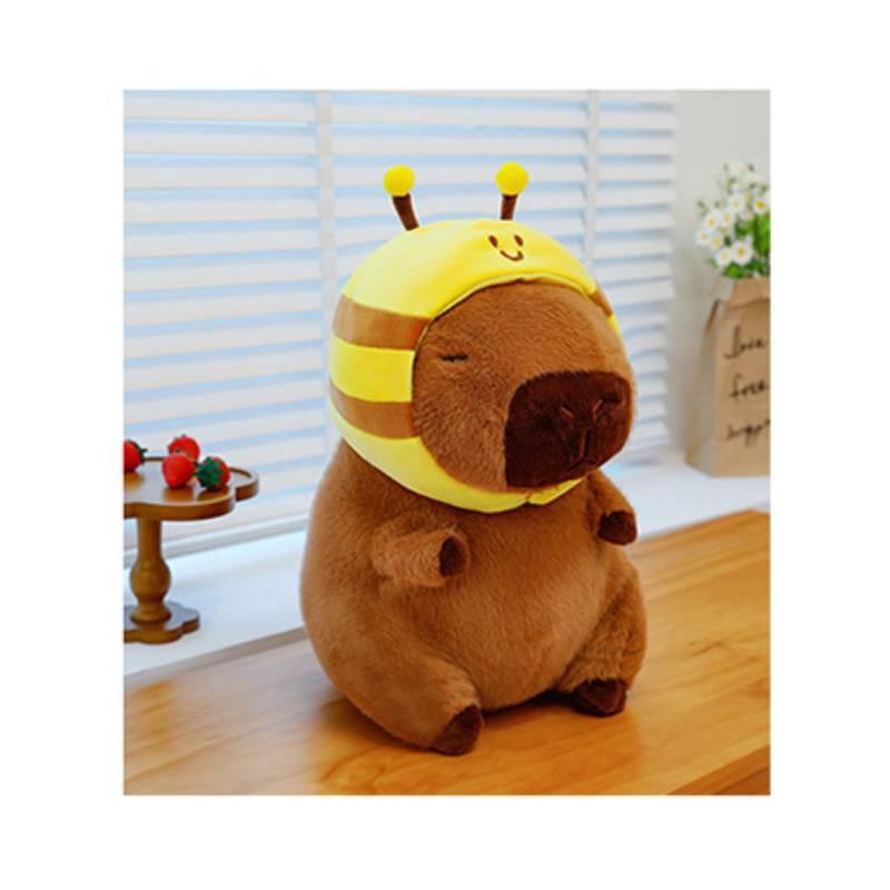 Cute Adorable Capybara Plush Toy With Bee Hat Perfect For Birthday Gifts And Collecting
