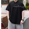 Plus Size Embroidery Moisture Wicking Soft High Quality Breathable Men's Loose Polo Shirt--Wrinkle Resistant Casual Athletic Short Sleeve Neck Shirt