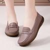 Women's Ladies Female Genuine Leather Flats Platform Slip On Soft Loafers Zapatos Mujeres Mocasines Vulcanized Shoes