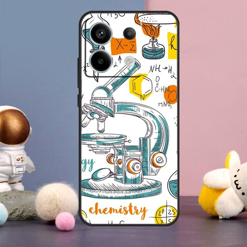Винтажный кейс для химической лаборатории для Xiaomi Redmi Note 15 Pro Plus 10 11 12 13 14 Pro Redmi 15 15C 14C 10C 12C 13C Чехол