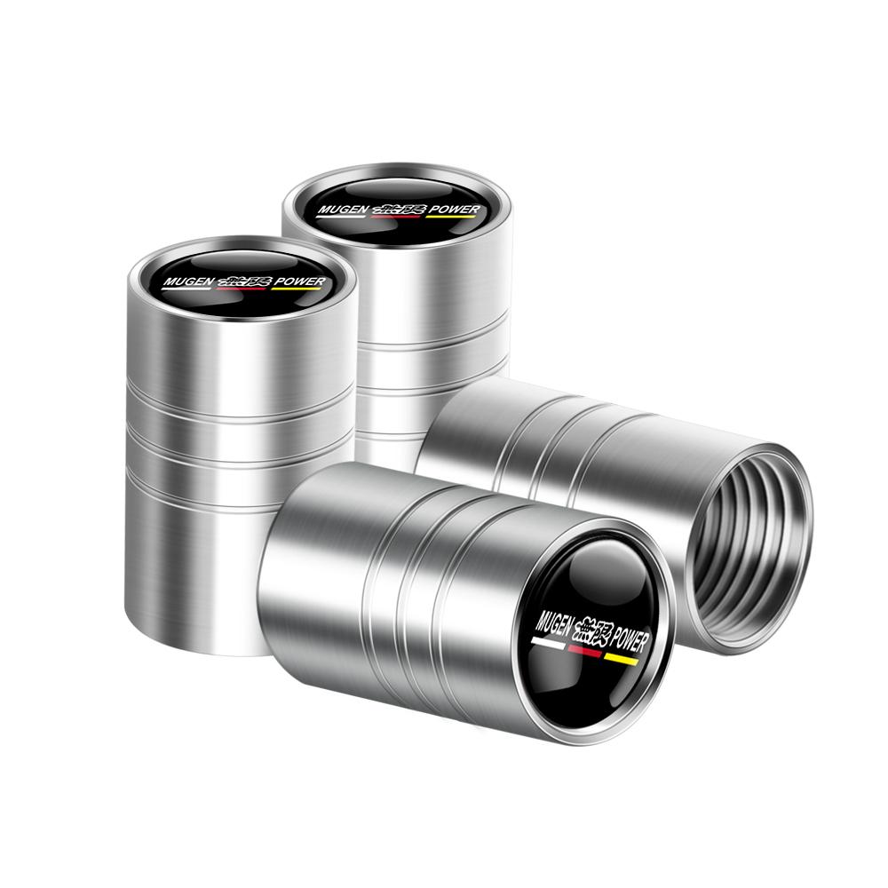 Car Metal Wheel Tire Valve Stem Cap Accessorie for Honda Mugen Power Type R Type S City Civic Jazz Fit Avancier Crv Accord Pilot