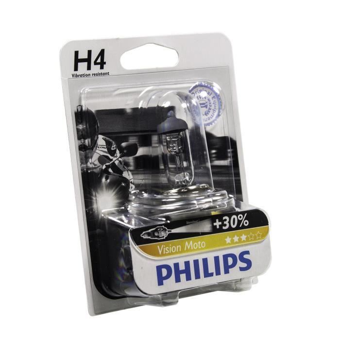 Philips ampoule halogène moto vision h4 - 12v - 60/55w