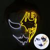 LED Hand-painted Mask Scary Hip Hop Dance Night Club Costumes Dexoration Ghosts Flashing Mask Horror Killer LED Mask For Men