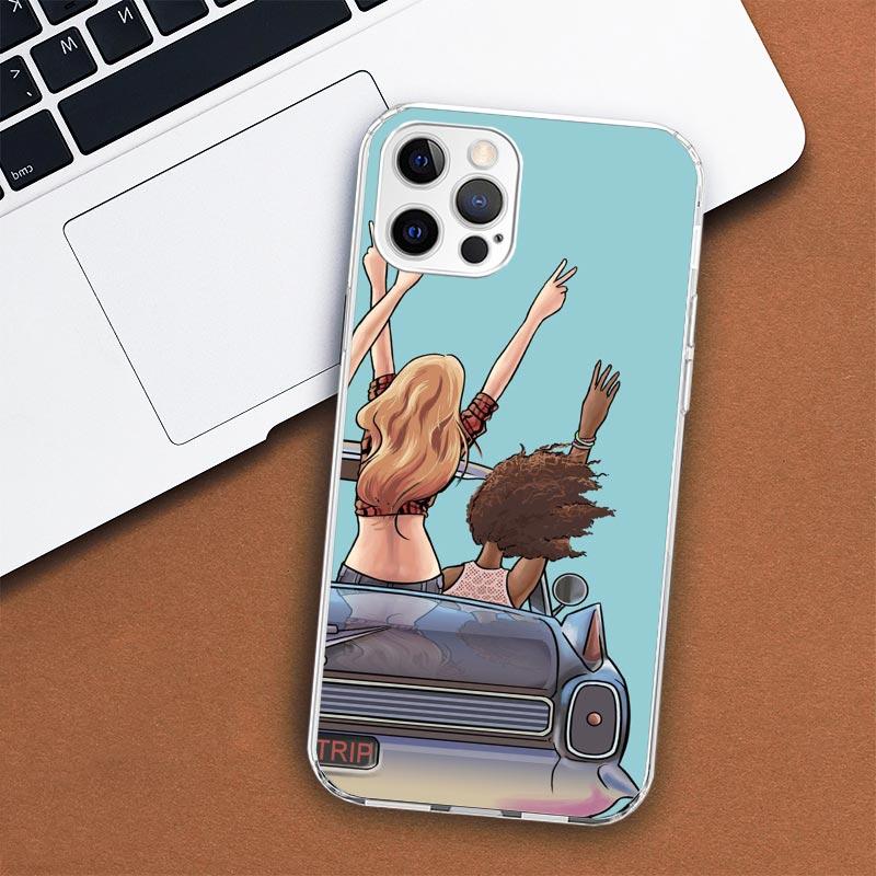 Чехол для телефона для девочек Bff Лучшие подруги Навсегда Для iPhone 11 12 13 Mini 14 15 Plus 17 Air 16 Pro Max 16E 7 8 SE 2020 Печать на заказ