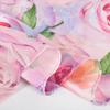 New Spring Fall Pink Rose Silk Scarf Shawl Printed Winter Fashion Women Neck Scarf  Floral Design Long Scarves Wraps  160*70cm