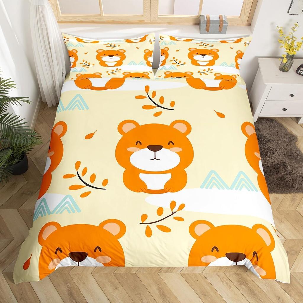 Новый милый пододеяльник с фермерскими животными размера кинг, мультяшный пододеяльник с овечками для детей, мальчиков, девочек, подростков, милый животный комплект постельного белья, набор из 3 предметов