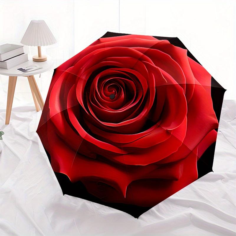 Red Rose Luxury Fragrance Candle - Premium Scented Home Decor Gift Umbrella Day Gift Y300