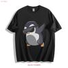Футболка с пингвином в солнцезащитных очках Dabbing Penguin винтажная стираная дизайнерская одежда Топ для повседневной носки стильный удобный streetwear