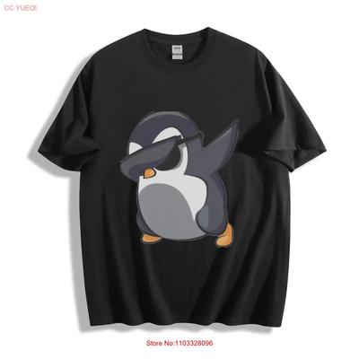 Футболка с пингвином в солнцезащитных очках Dabbing Penguin винтажная стираная дизайнерская одежда Топ для повседневной носки стильный удобный streetwear