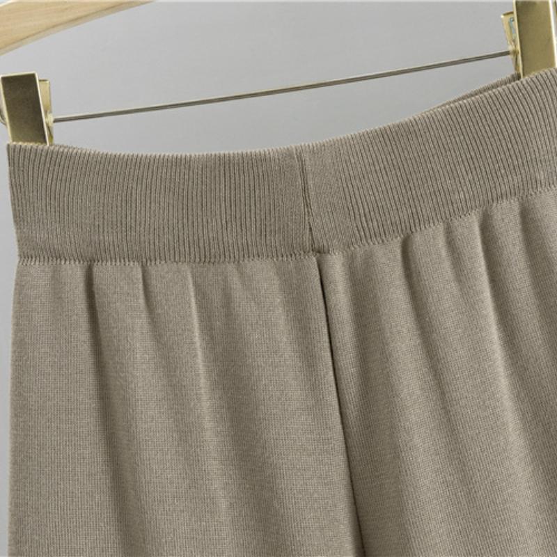 Женский весенне-осенний трикотажный комплект из 3 предметов - Винтажный кардиган, свитер и спортивные брюки