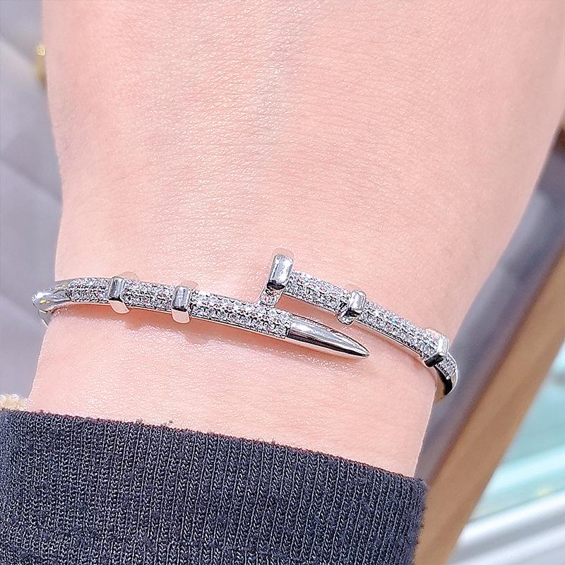 Браслет с гепардом, инкрустированный цирконом, Браслет с головой леопарда, Браслет-змея S-образной формы