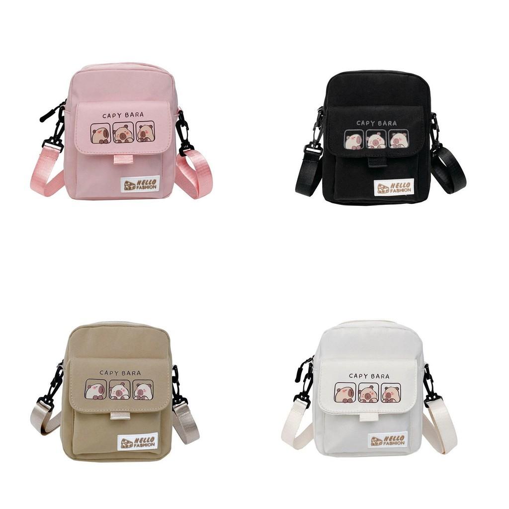 Cute Capybara Pattern Single Shoulder Bag For Girls With Large Capacity And Cartoon Design For Daily Use