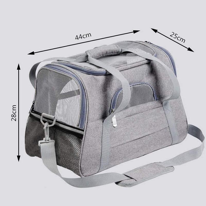 Portable Pet Travel Bag Dog Bag Mesh Dog Carrier Bag with Thick Cotton Cushion Pet Aviation Backpack Anti-suffocation Outdoor