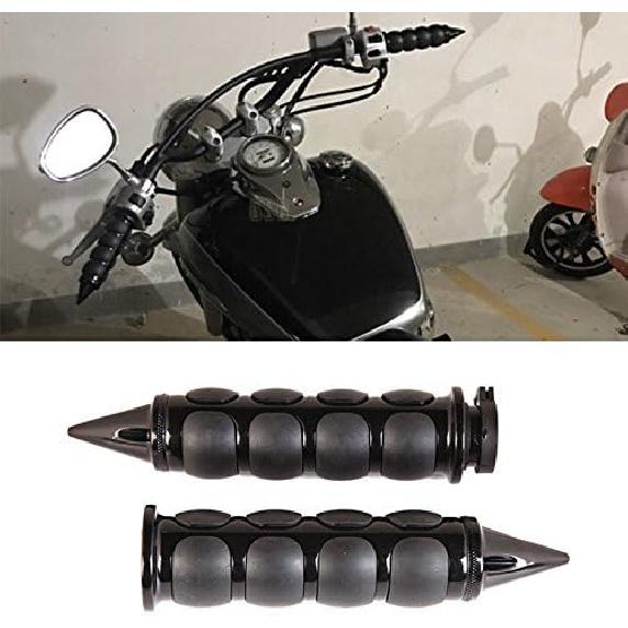 Пара 1" Двойные Черные Мотоциклетные Ручки на Концы Руля для Круизеров Harley Yamaha Suzuki