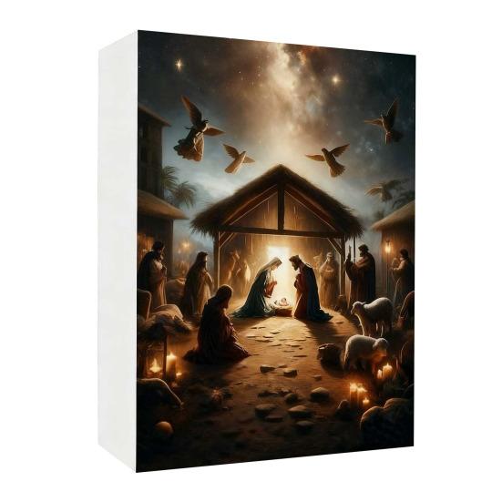 Nativity Advent Calendar 2025 24 Days Christmas Countdown Calendar with 24 Nativity Scene Ornaments Christian Religious Gifts for Family Friends