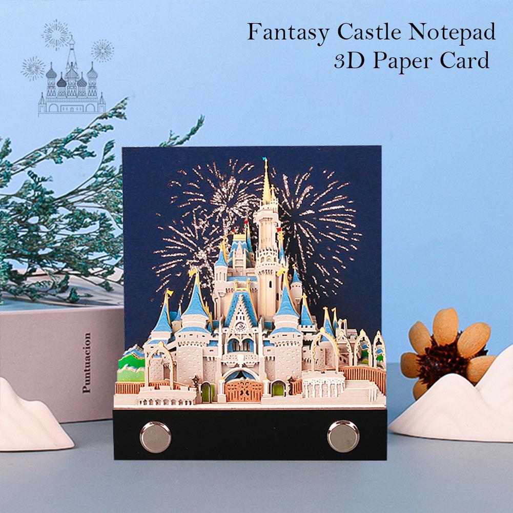 Magic Castle 3D блокнот Memo Pad Block Notes Paper 3D бумажные аксессуары Канцелярские товары Подарки Card N K1Y0