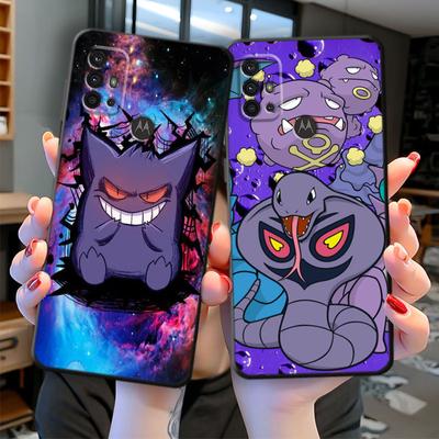 Чехол для телефона Motorola Moto X30 One Fusion Plus Edge 20 Lite 30 Pro One Hyper E6s G Stylus S30, бампер, черный покемон Gengar