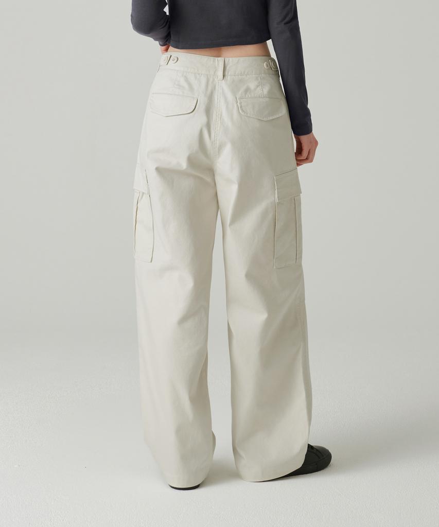MUSINSA STANDARD WOMAN Женские широкие брюки-карго [Кремовый]