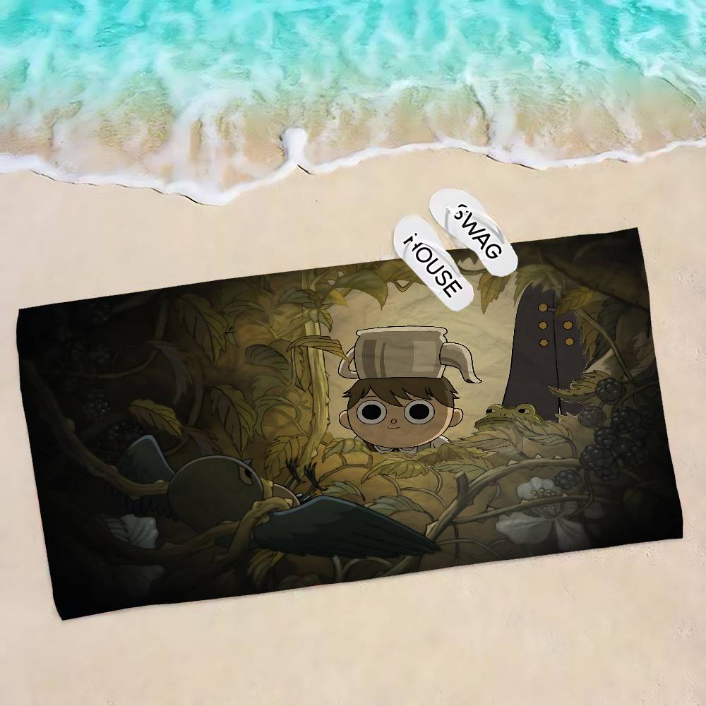 Cartoon O-Over the G-Garden W-Wall Microfiber Blanket Quick Drying Beach Oversized Printing Super Absorbent Pool Towel Blanket