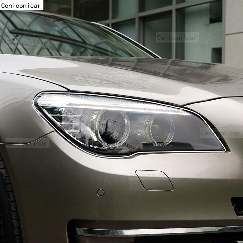 Для BMW 7 серии F01 F02 G11 G12 2009- Автомобильный внешний светодиодный фарный противоцарапающий передний фонарь Прозрачная защитная пленка из ТПУ