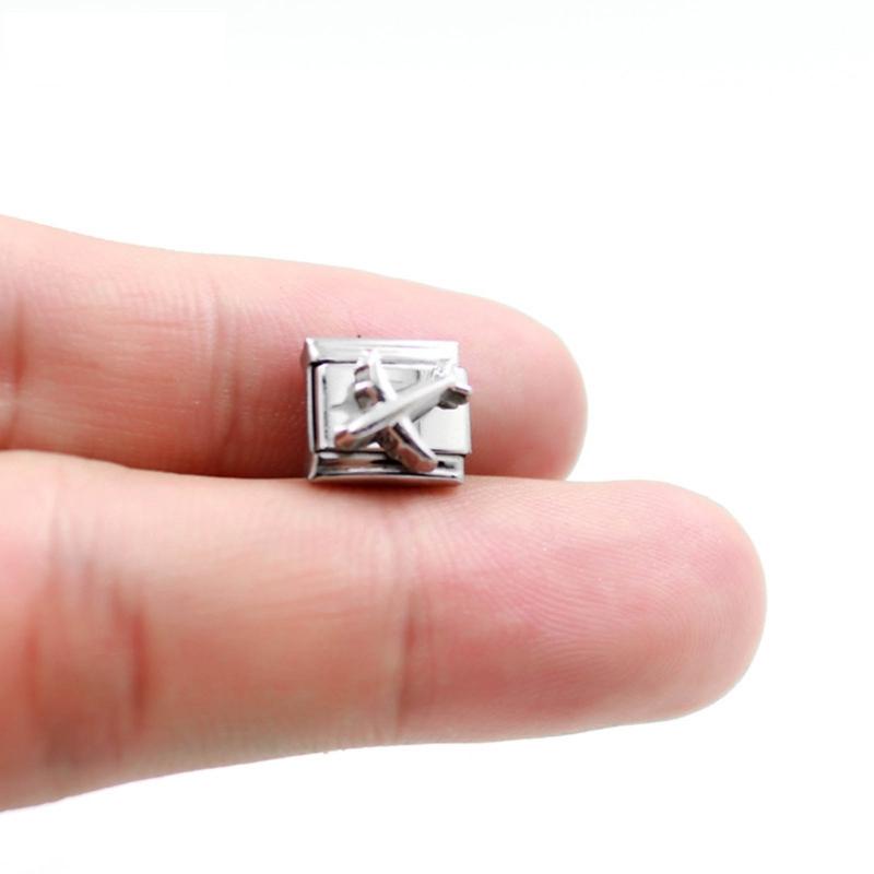 10 шт. Модульная фурнитура для ювелирных изделий, квадратные бусины, браслеты, ювелирные изделия, детали для самостоятельного изготовления, винтажные подвески, уникальные аксессуары