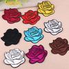 Rose Badge Iron On Patch Decoration Flower Hat Applique Accessory