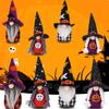 Cute Witch Hat Gnome Plush Doll Vampire Gnomes for Halloween Decoration Swedish Tomte Elf Stuffed Doll Table Decor