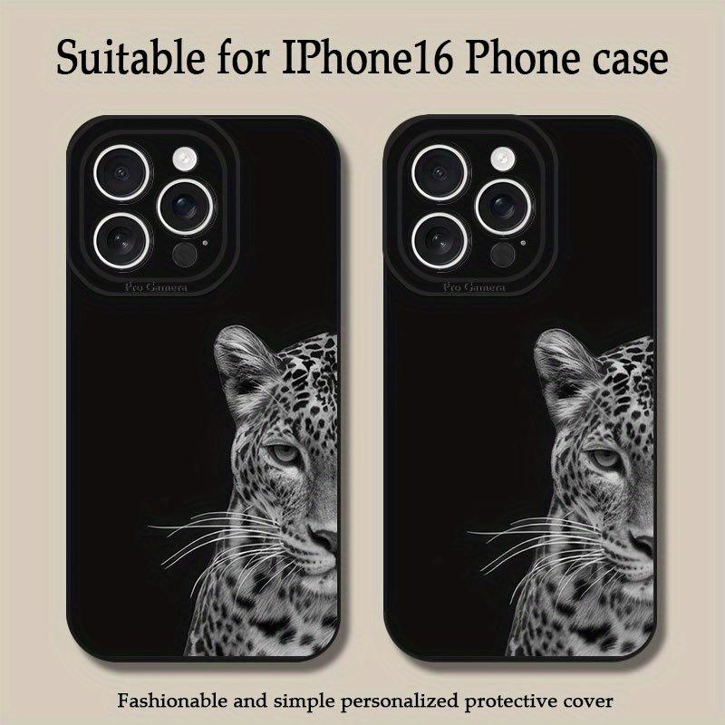 Модный чехол для телефона из ТПУ с принтом леопарда, подходящий для iPhone 17 16 15 14 13 12 11 Pro/Max/Plus, противоударная задняя крышка