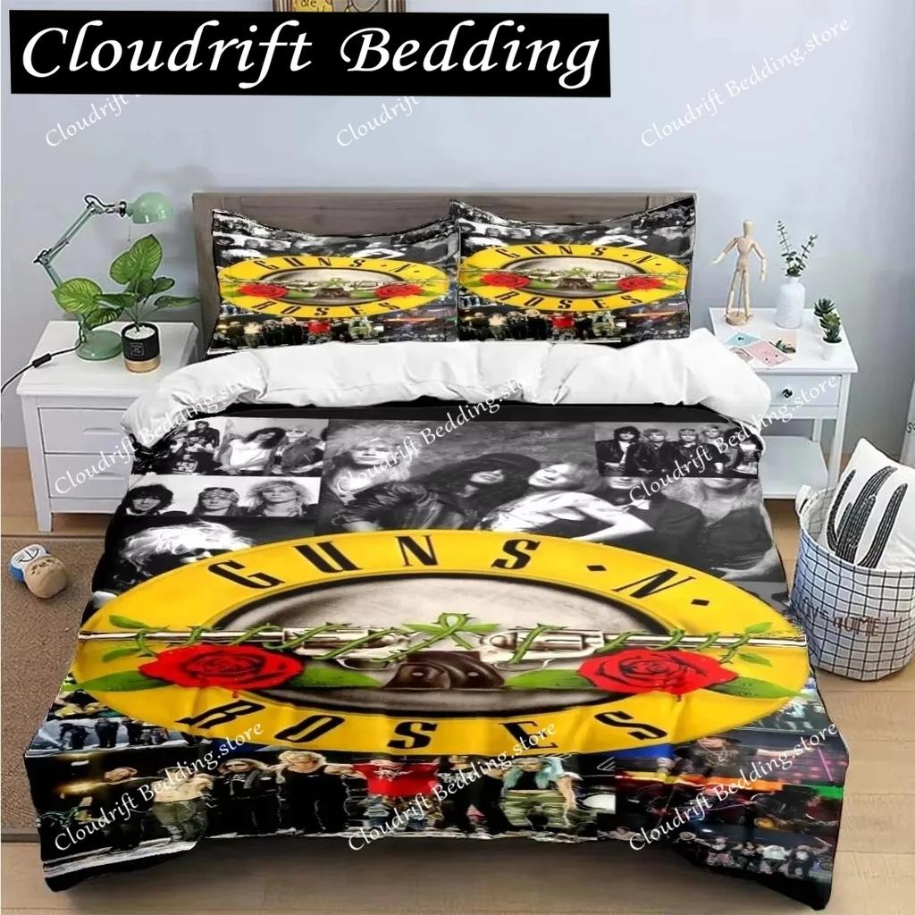 Guns N'roses Band Retro Bedding Sets Exquisite Bed Supplies Set Bed Comforter Luxury Birthday Gift Duvet Cover Set