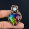Rainbow Solar Quartz 999 Copper Wire Wrapped Pendant, Handmade Gemstone Pendant Jewelry, Gifts For Wife Brand New Pendant