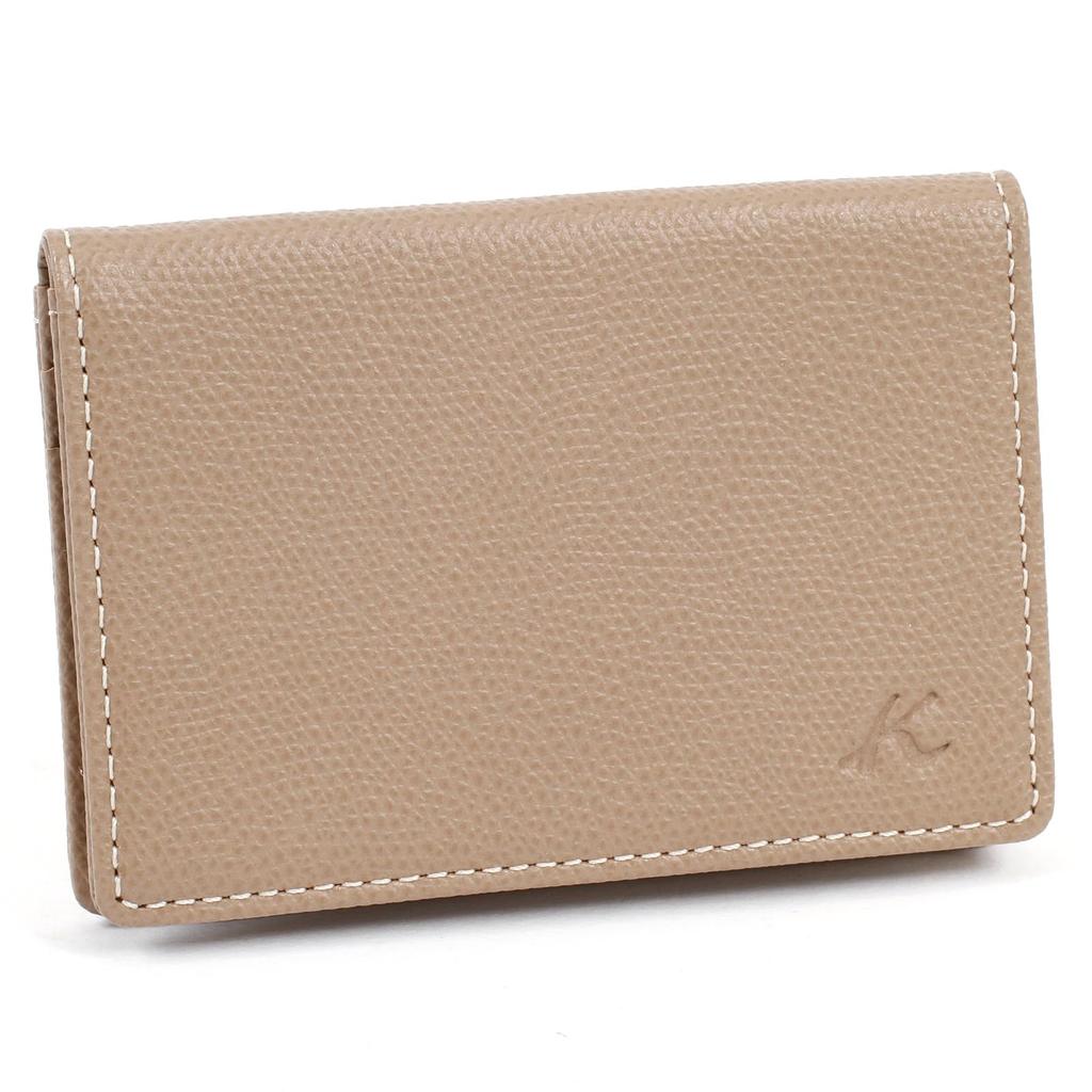 Pass Case Embossed To Make Scratches Less Noticeable PH0724 Sand Stitch 52915 [Kitamura] Beige/Ivory