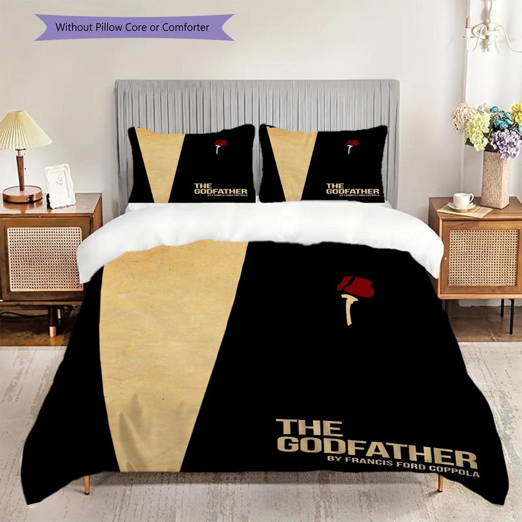 Godfather Legacy Years Power Bedding (1 * duvet cover + 2 * pillowcase, without core) 2D Flat Soft and comfortable Christmas birthday gift Bedding set