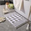 Non-Slip Bath Mat Bathroom Bedroom Absorbent Thick Plush Floor Machine Washable Square Rug In Stripe Patterns