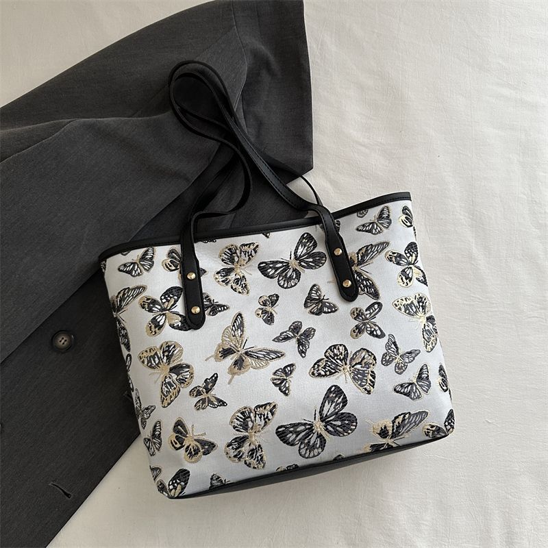 Сумка для поездок на работу женская, большой емкости, новая модная сумка через плечо Butterfly Hundred, повседневная сумка для поездок на работу в класс, женская сумка через плечо